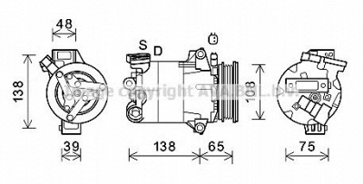 AVA QUALITY COOLING fdk595 -  Компрессор, кондиционер